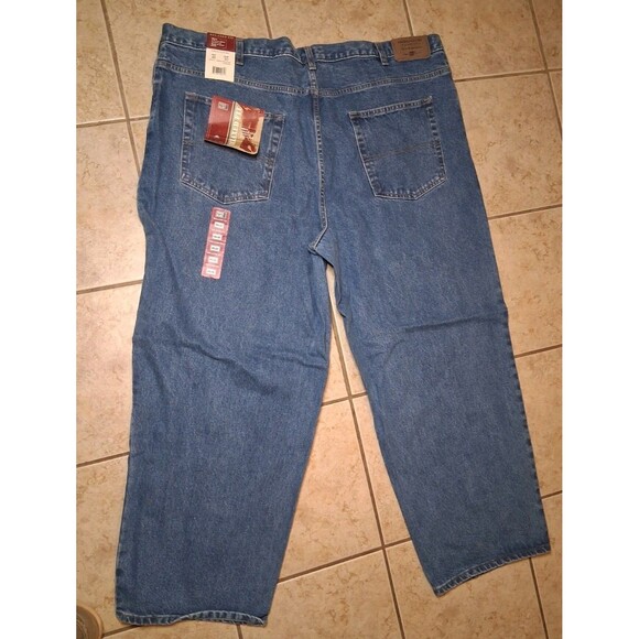 New Faded Glory Relaxed Fit Jeans Mens 48x30 Straight Leg Blue Denim Big & Tall - Picture 1 of 7
